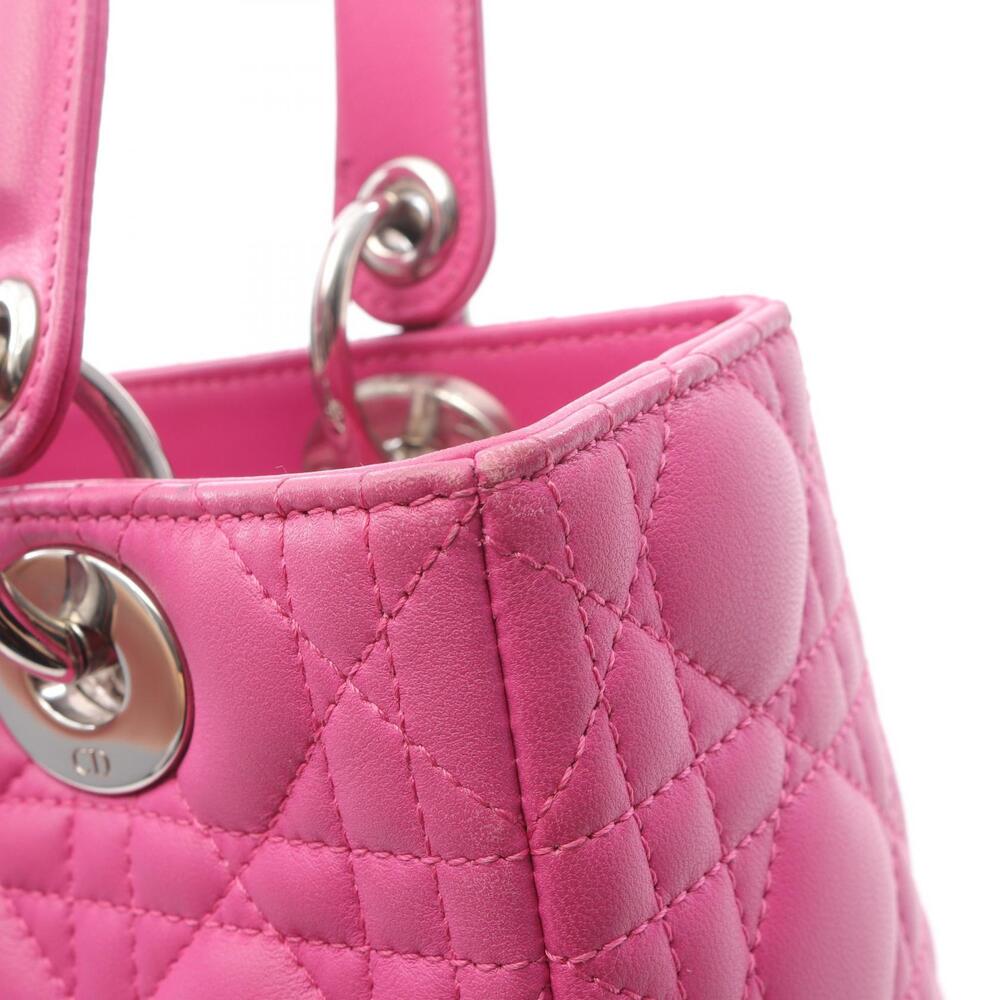 Dior Lady Cannage Handbag Leather Pink - Picture 8 of 8